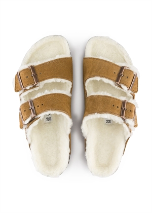 Arizona Shearling LEVE sandal Mink Birkenstock 